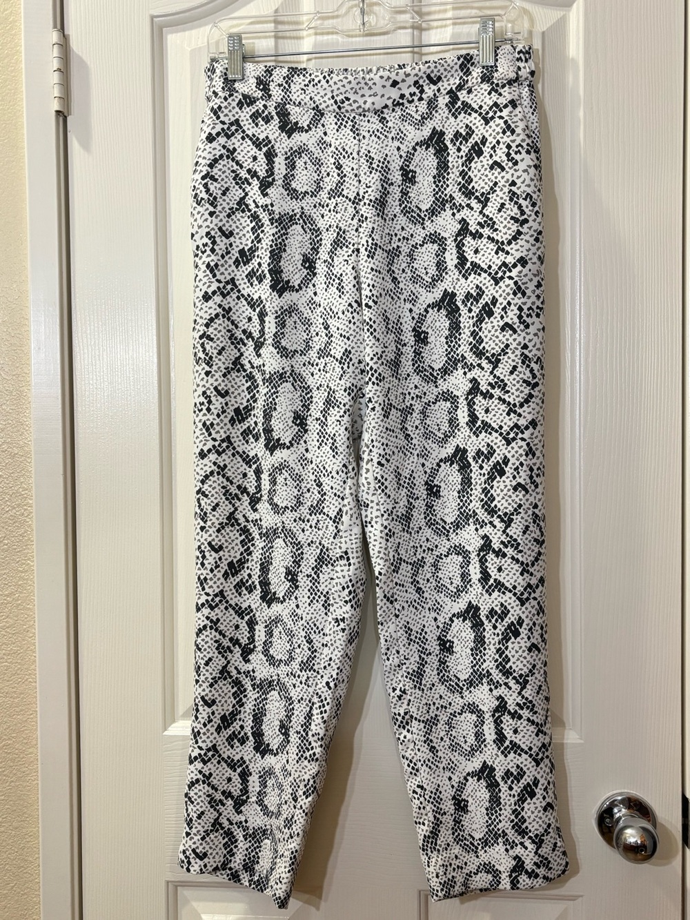 J. Crew Women's Black and White Snake Print Pants
